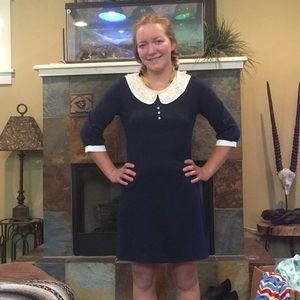 Simple Peter Pan collared dress